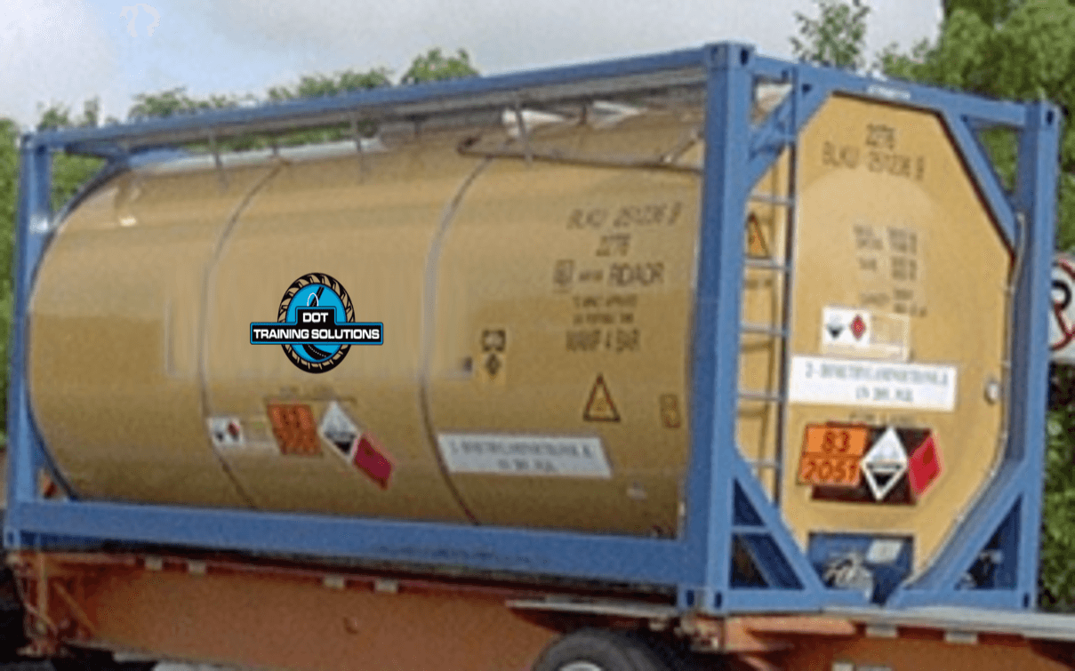 Shipping carton labeled with Organic Peroxide and Corrosive hazard labels